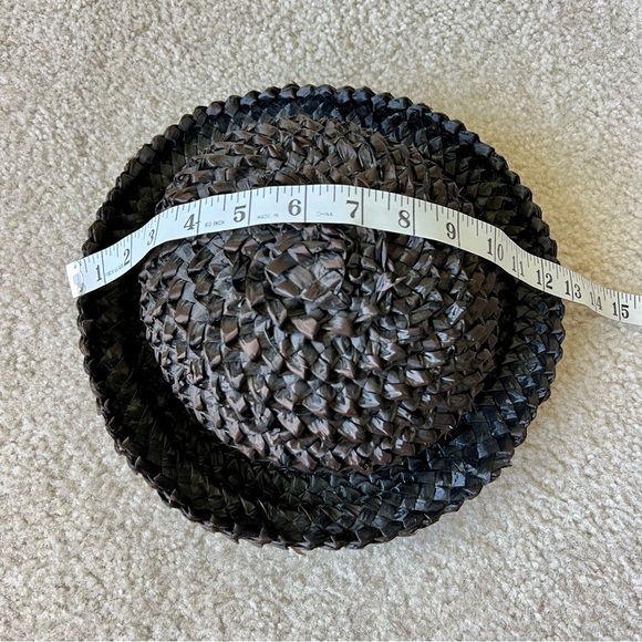 Vintage handmade LOIS SHELLHAMMER Braided Bowler Straw Hat - Picture 5 of 10